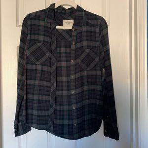Abercrombie green flannel
